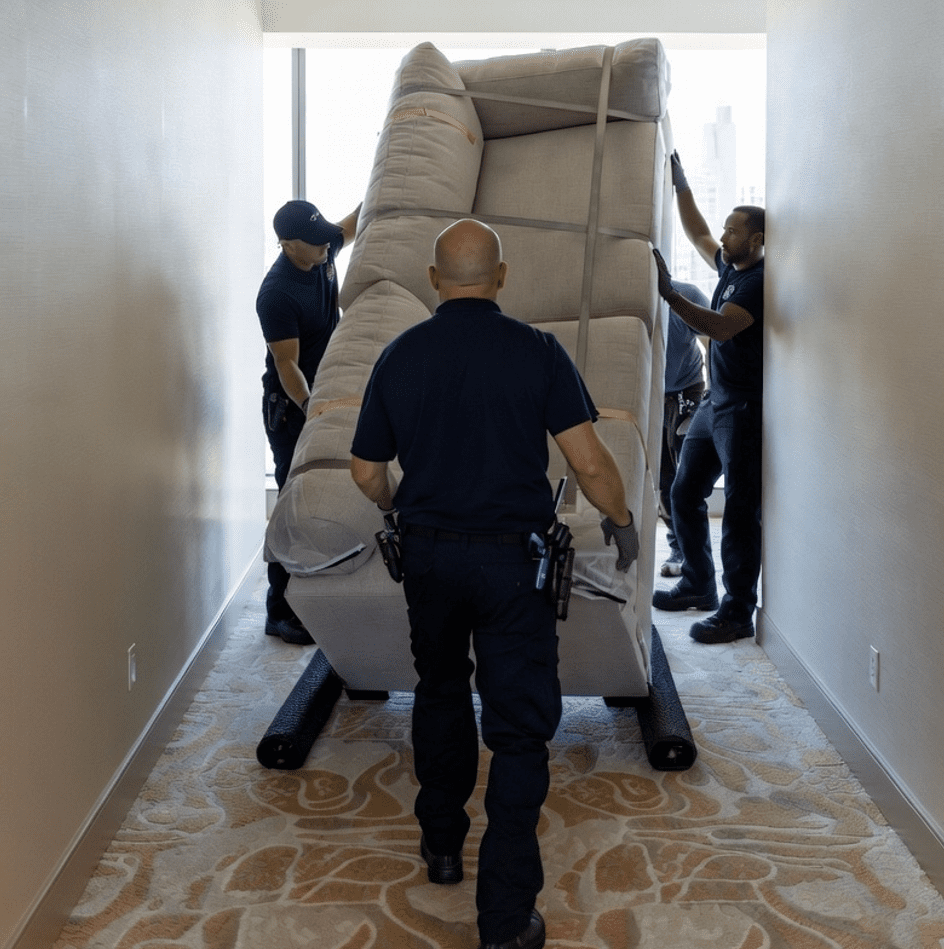 White Glove Couch Delivery Stock White Glove Furniture Delivery, Speedora Delivering a couch in Los Angeles